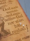 Vintage Yellowstone Park Leather Souvenir Door Hanging God Made The Earth   