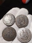 Lot Of 4 Half Penny Condor Tokens-british Copper Coins 1790 s-1814