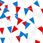  132 Ft String Flag Pennant Banner  80pcs Triangle Bunting Flag Red White Blue