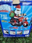 Gemmy Air Blown 7 Foot Christmas Inflatable Santa Claus Riding Motorcycle