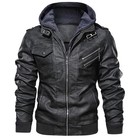 Men s Leather Jackets  Faux Leather Jacket For Men Lapel Zip-up Slim Fit Coat
