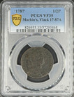 1787 1 2p Machin s Mills Colonial Half Penny Vlack 17-87a Pcgs Vf-35