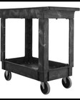 Rubbermaid Commercial 9t6600bla 2 Shelves 500 Lbs  Service utility Carts -blknew