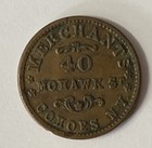 1863 Alden   Frink Civil War Merchant Token  Merchants  Cohoes Ny 