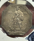 1925 Norse-american Octagon Thick Silver Coin Commemorative Medal Token