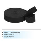 Patikil 1  2 5cm Cotton Twill Tape 10 Yards Ribbon Bias 1   Black