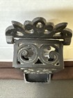 Vintage Ornate Cast Iron Match Stick Holder Striker 7 Inch Wall Hanging