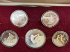 1988 Seoul Olympics 5 Coin Proof Set Korea 10000 5000 2000 1000 Won 2oz Silver