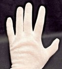 Inspection Gloves Coin Silver Jewelry Heavy Duty White Cotton Large 3x Pair