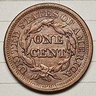 1849 Large Cent  Braided Hair  Au Details Early Date Copper