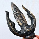 Antique Khmer Protection Magic Trident Vajra Indra Dorje Trishul Naai Naga 17966