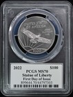 2022  100 1oz Platinum Eagle Pcgs First Day Of Issue Ms70 John Dannreuther