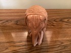Vintage Wooden Elephant Statue Hand Carved Solid Wood