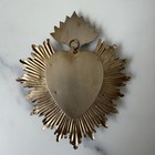 Old-style Ex-voto  In The Shape Of The Sacred Heart Of Mary 4 In    5 In 