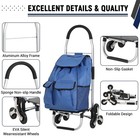 Folding Shopping Cart W  56l Removable Bag 150lb Stair Climbing Utility Cart