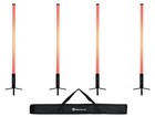 Rockville 4x Rock Saber Dj stage Battery Tube Lights W wireless Dmx stands bag