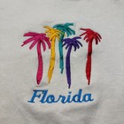 Vintage 90s Florida Palm Tree Embroidered Crewneck Souvenir Sweatshirt Usa Large