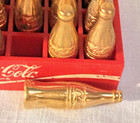 Rare Trade Mark 24 Vtg Mini Coca-cola Gold Bottles Original Red Case Complete