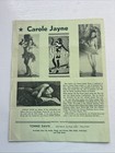 1957 Carol Jayne Spider Girl Burlesque Promo Brochure La Newspaper Ad Rare