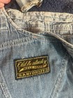 Vintage Old Kentucky Sanforized Blue Denim Bib Work Overalls Unisex Denim Fabric