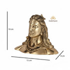 Brass Adiyogi Shiv Murti   Mahadev Shivshankara Idol For Pooja   Spiritual Decor