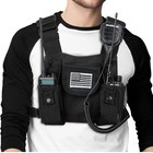 Radio Shoulder Holster Chest Harness Holder Vest Rig For Two Way Radio Chest Fro