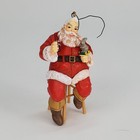 Trim A Tree Collection Coca Cola Santa On A Stool 1947  1990  Christmas Ornament