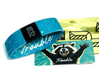 Zox   trouble   Silver Strap Medium Goldie Mys Wristband W card Raccoon