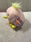 Vintage Puffkins Pink Chick  chirps  Easter Plush Toy Decor 1998 Soft  cuddley
