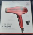 New Babyliss Pro Ceramix Xtreme 2000 Watt Ceramic Hair Blow Dryer Red Nozzle 
