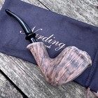 Erik Nording Signature Black Unfinished Smooth Freehand Briar Tobacco Pipe New