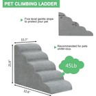 5 Steps Dog Ramp stairs For Bed And Sofa  High Density Foam Dog Stairs For Couch