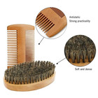 Men   s Boar Hair Beard Brush     Soft Bristle Mustache Grooming  Wooden Handle