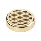 Cigar Humidifier For Tobacco Moisturizing And Increased Humidity Round Gold Tone