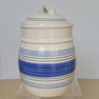 Pfaltzgraff Rio Blue White With Lid  Seal Kitchen Decor Small Canister 8 5 