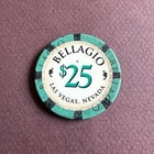  25 Bellagio Casino Poker Chip Las Vegas Nevada Gambling Token - 1st Issue