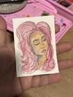 Aceo Original Mixed Media Painting Art  2 5    X 3 5   