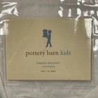 Pottery Barn Kids White With Pink Ribbon   Embroidered Details Bedskirt Twin