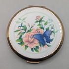 Vintage Stratton Gold-tone Floral Design Compact Mirror Powder Case England