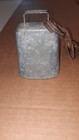 Antique Cowbell Chain   2 Brass Number Tags