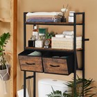 Over The Toilet Bathroom Storage Cabinet Freestanding Above Toilet Shelf Drawer