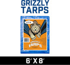 Grizzly Tarps By  6  X 8  Large Multi-purpose Waterproof Heavy Duty Poly Tarp Wi