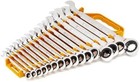 16-piece Ratchet Combination Wrench Set  with Tray   