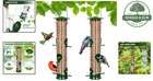 Plastic Bird Feeder Tube 6 Ports Water Resistant Hanging For Wild Birds