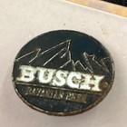 Busch Bavarian Beer Mountains Vintage Lapel Pin Back All Blue 80s    dd   