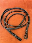 Bobby   s English Tack 1 2    Wide Full Sz Black Rolled Leather Dressage Curb Reins