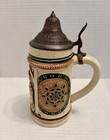 Vintage German Beer Stein With Pewter Lid From The 1930 s 40 s