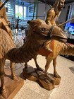Wood Camel Rider Figurines  Carved Wooden Camel Figurine Set Of 2