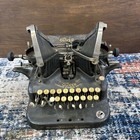 Vintage Oliver No 5 Standard Batwing Typewriter Green -for Parts   As Is