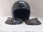 Vintage Open Face Arthur Fulmer Motorcycle Helmet Black